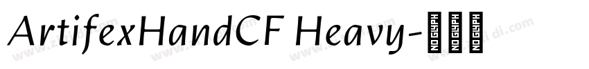 ArtifexHandCF Heavy字体转换